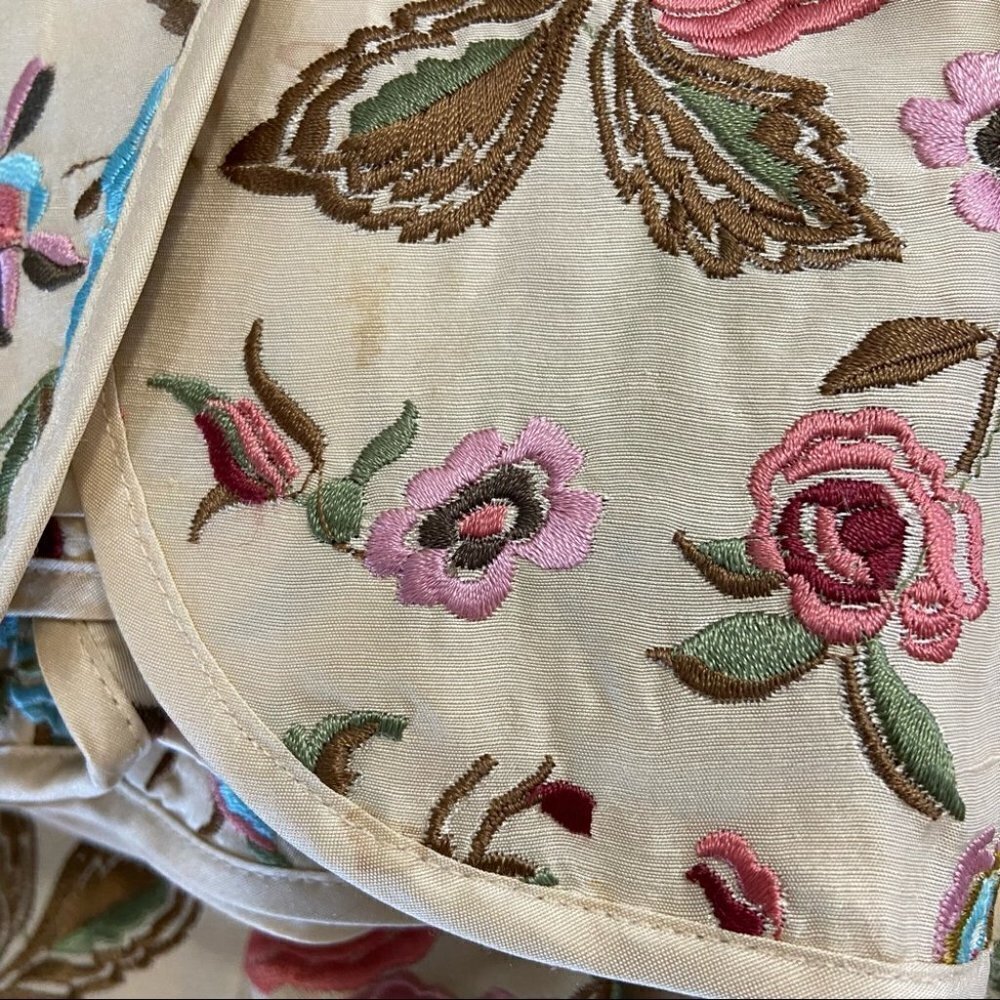 Vintage Coldwater  Creek Silk Floral Embroidery Blazer - Picture 16 of 16